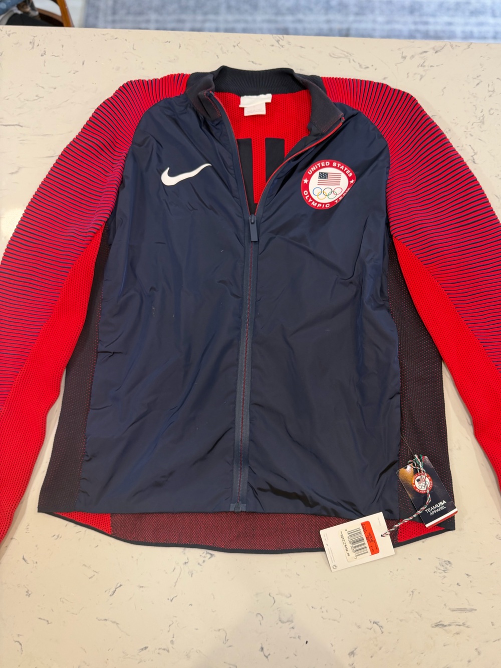 NIKE TEAM USA 2016 OLYMPIC DYNAMIC WOMEN JACKET LARGE - RARE MADE IN ITALY White